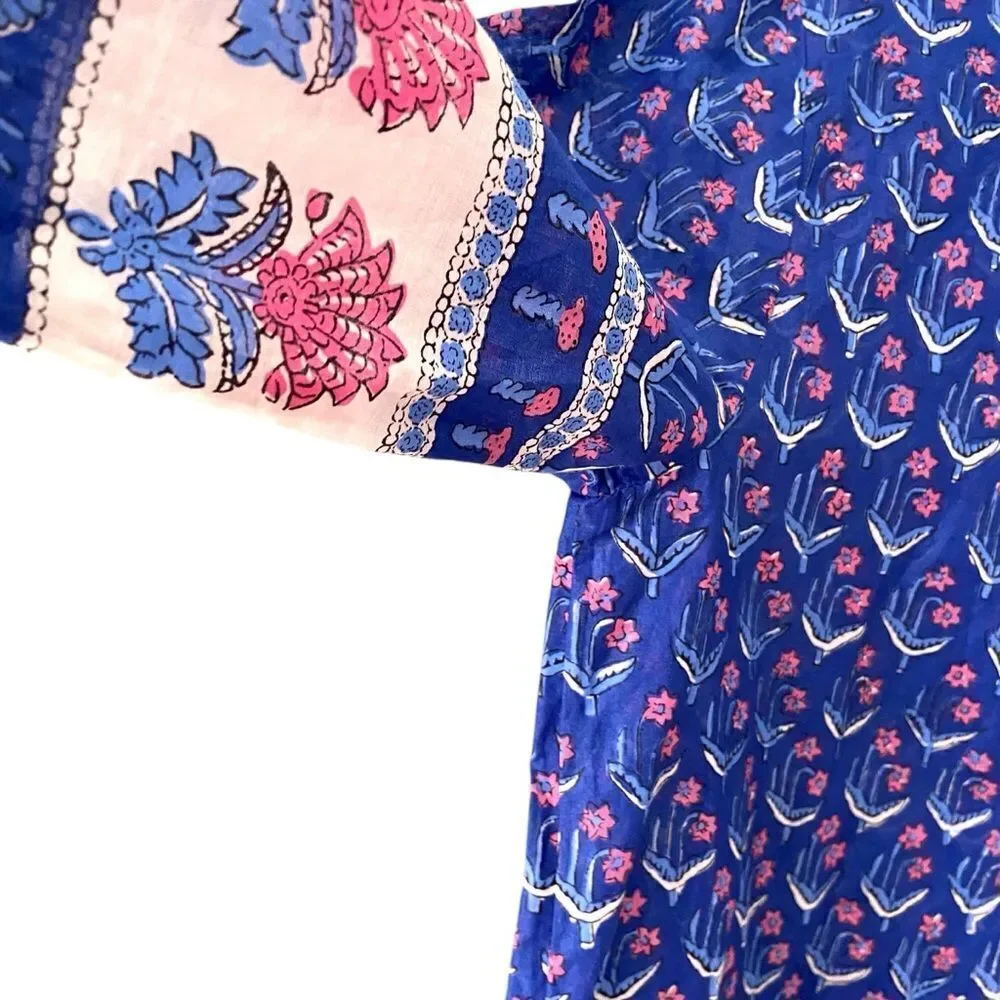 J. Crew Cotton Voile Tunic Swim Cover-Up Dress in Floral Print Size Medium